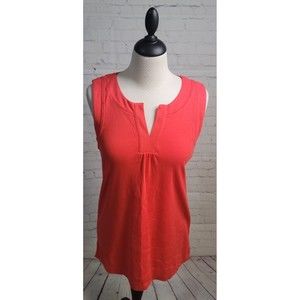 Jones New York Sport Red Orange Tank Top Long size Med